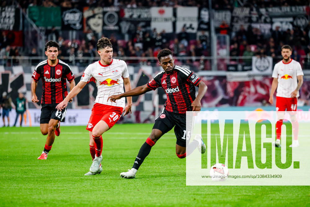 Andrija Maksimovic (RB Leipzig), 30, tackle, duel, battle; Noel Aseko (Eintracht Frankfurt), 15, on the ball; GER, RB Leipzig vs. Eintracht Frankfurt, soccer, 1st Bundesliga Men, Matchday 5, 2026–2027 season, October 10, 2026 DFL regulations prohibit any use of photographs as image sequences and or quasi-video GER, RB Leipzig vs. Eintracht Frankfurt, soccer, 1st Bundesliga Men, Matchday 5, 2026–2027 season, October 10, 2026 Leipzig