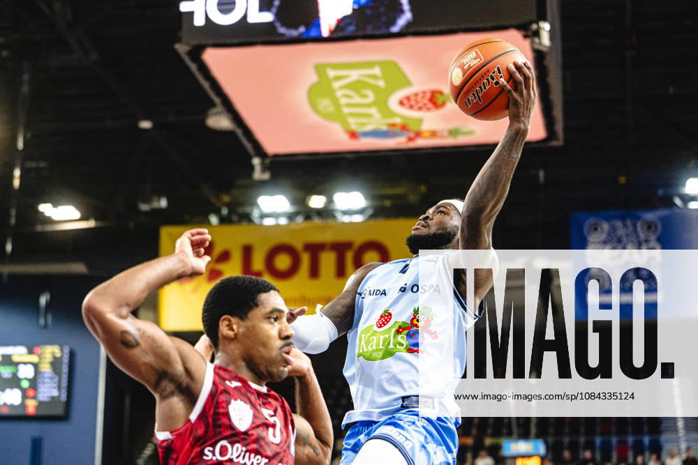 Rostock, Germany, October 10, 2026; easyCredit BBL 2026–2027, Matchday 5: Rostock Seawolves vs. Fitness First Würzburg Baskets. Pictured: TJ Crockett Jr., Rostock Seawolves