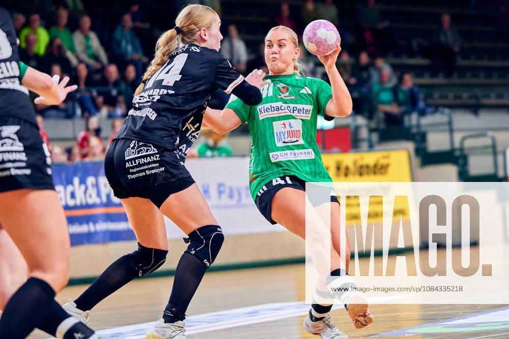 ANOUK NIEUWENWEG, Fuechse Berlin, 47; Nora Erhardt, SG Nürtingen Zizishausen, 14; GER, Women s Handball Bundesliga 2, Fuechse Berlin vs. SG Nürtingen Zizishausen, 2026–27 season, Matchday 5, October 10, 2026 GER, Women’s Handball Bundesliga 2, Fuechse Berlin vs. SG Nuertingen Zizishausen, 2026–27 season, Matchday 5, October 10, 2026 Berlin