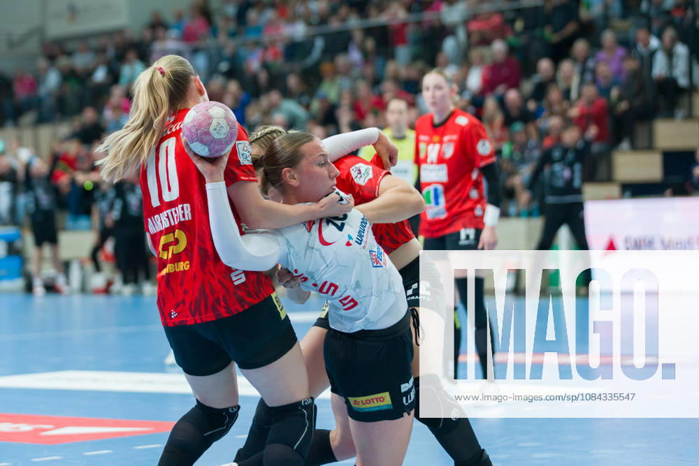 Viktoria Marksteiner Halle, 10, Zoe Stens Zwickau, 73, Ilona Kieffer, Halle, 72, SV Union Halle Neustadt vs. BSV Sachsen Zwickau, Women’s Handball Bundesliga, 1st Bundesliga, Matchday 5, 2026–27 Season, October 10, 2026, Halle, SWH Arena, Saxony-Anhalt, Germany