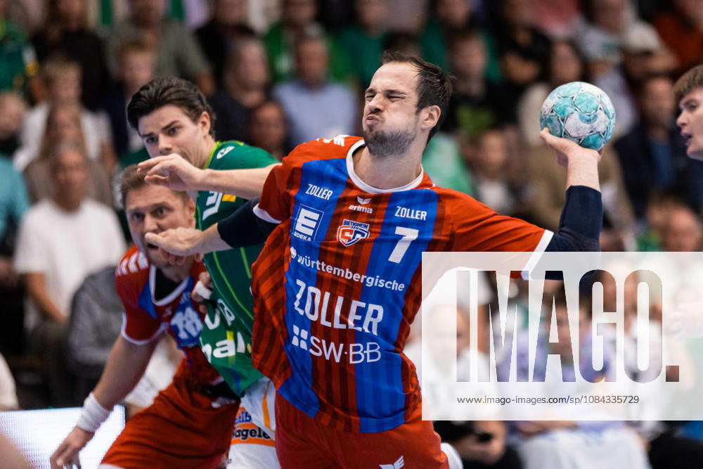Domikin CLAUS of SG BBM Bietigheim, No. 07, scores a goal; action; shot on goal; GER, FRISCH AUF Goeppingen vs. SG BBM Bietigheim, Handball, Bundesliga, OPEL HBL, Matchday 8, 2026–2027 season, October 10, 2026, GER, FRISCH AUF Göppingen vs. SG BBM Bietigheim, Handball, Bundesliga, OPEL HBL, Matchday 8, 2026–2027 season, October 10, 2026, Göppingen