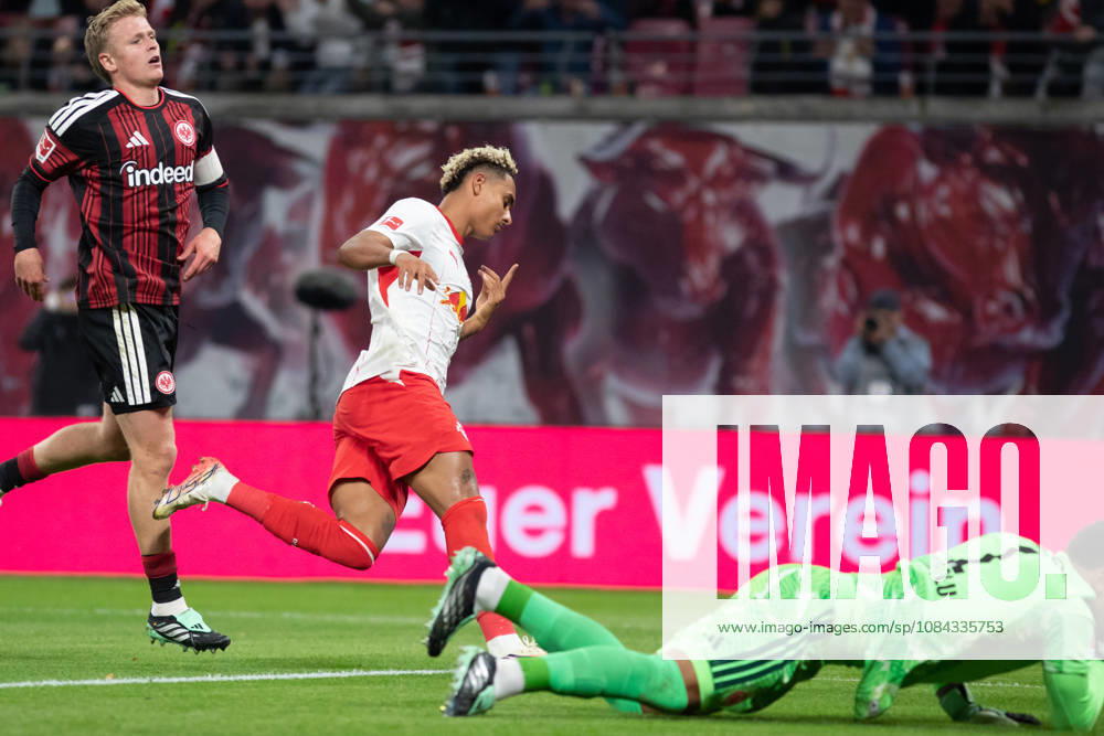 1 Bundesliga RB Leipzig vs. Eintracht Frankfurt October 10, 2026 Goal scorer: Antonio Nusa 7, RB Leipzig players celebrate after scoring LEIPZIG, GERMANY OCTOBER 10 Bundesliga match between RB Leipzig and Eintracht Frankfurt at the Red Bull Arena on Matchday 5 of the Bundesliga on October 10, 2026 in Leipzig, Germany. DFL regulations prohibit any use of photographs as image sequences and or quasi-video.