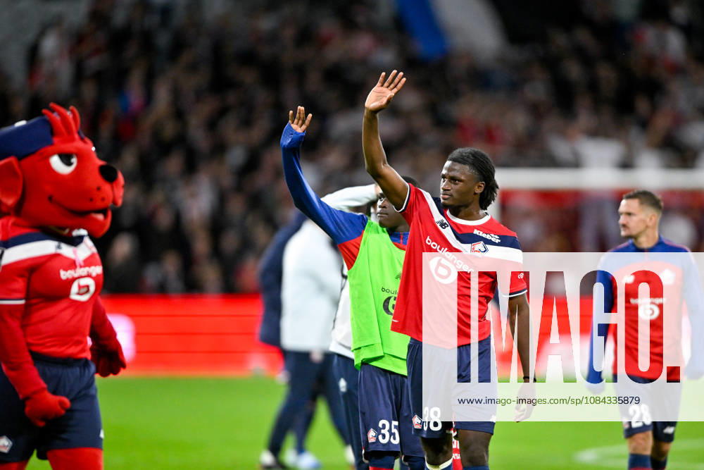 LOSC Lille v Le Havre Athletic Club - Ligue 1 McDonald s 2026 2027 Maxima Adeagan GOFFI of Lille and Soriba DIAOUNE of Lille during Ligue 1 McDonald s match between Lille and Le Havre at Stade Pierre-Mauroy on October 10, 2026 in Lille, France. Lille France