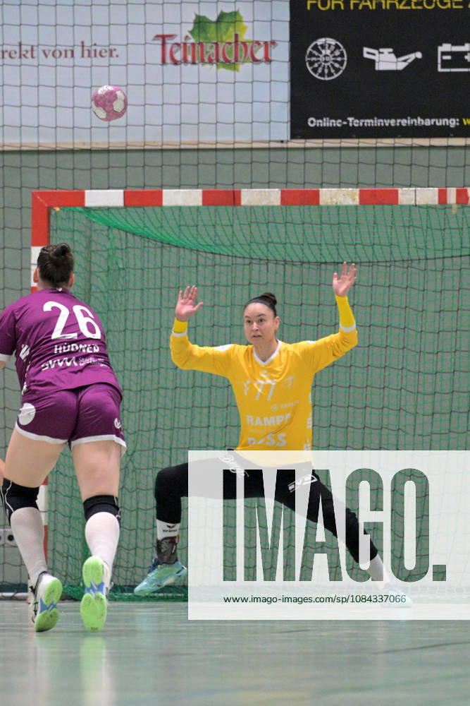 Sara Suba, TusSies Metzingen, No. 77 in goal; TusSies Metzingen vs. SCM Ramnicu Valcea, Handball, EHF, Europa League Qualification Second Leg, 2026–2027 Season, October 10, 2026, TusSies Metzingen vs. SCM Ramnicu Valcea, Handball, EHF, Europa League Qualification Second Leg, 2026–2027 Season, October 10, 2026, Metzingen