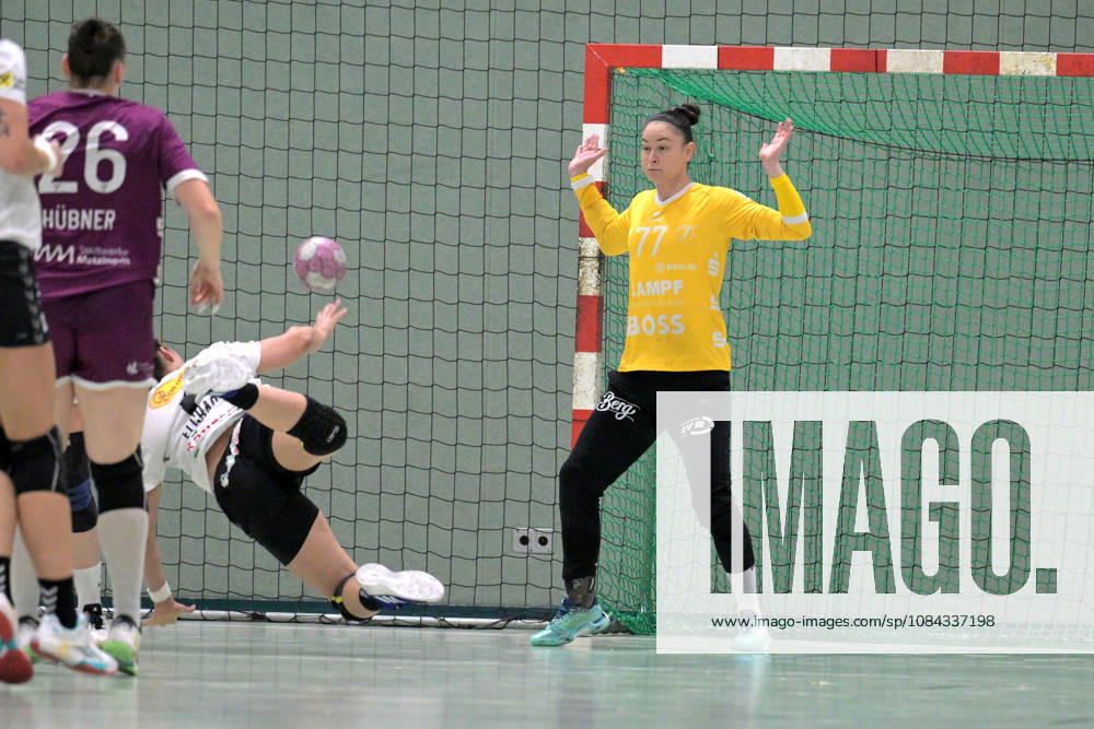 Sara Suba (TusSies Metzingen), 77, in goal against Maria Schmidt Lykkegaard (SCM Ramnicu Valcea), 18; TusSies Metzingen vs. SCM Ramnicu Valcea, Handball, EHF, Europa League Qualification Second Leg, 2026–2027 Season, October 10, 2026, TusSies Metzingen vs. SCM Ramnicu Valcea, Handball, EHF, Europa League Qualification Second Leg, 2026–2027 Season, October 10, 2026, Metzingen