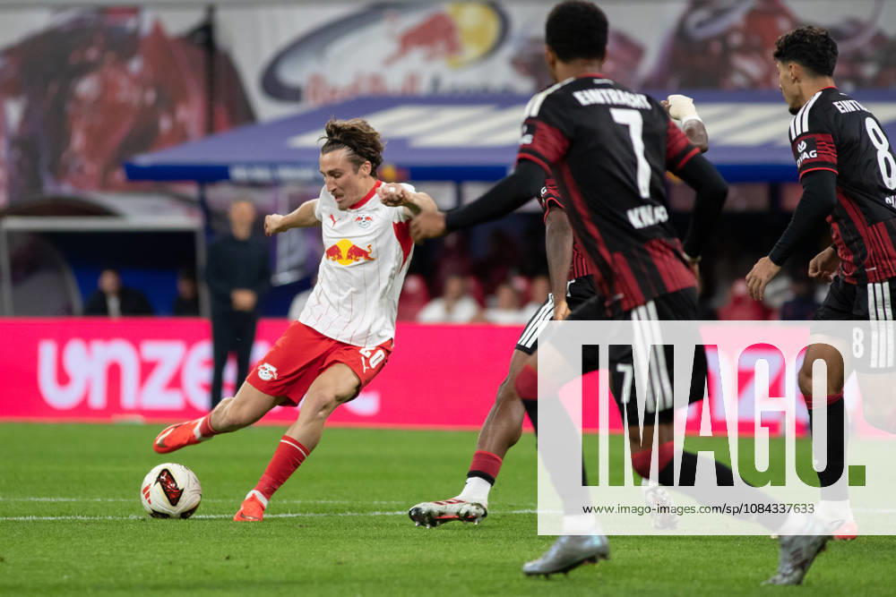 1 German Bundesliga: RB Leipzig vs. Eintracht Frankfurt, October 10, 2026, Rocco Reitz, 20, RB Leipzig, LEIPZIG, GERMANY, OCTOBER 10: Bundesliga match between RB Leipzig and Eintracht Frankfurt at the Red Bull Arena on Matchday 5 of the 1. Bundesliga on October 10, 2026 in Leipzig, Germany. DFL regulations prohibit any use of photographs as image sequences and or quasi-video.