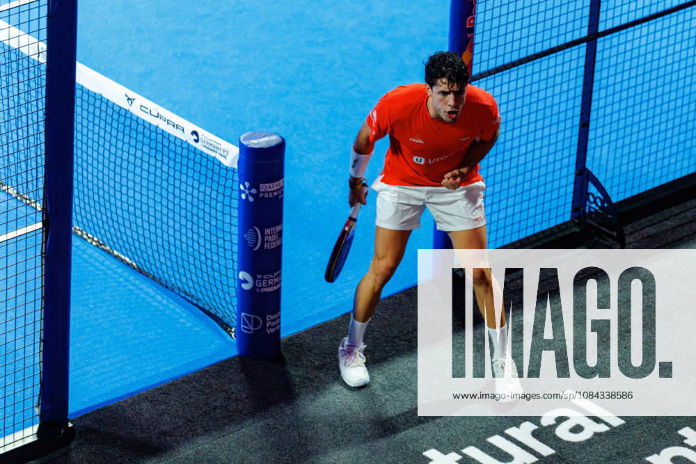 DÜSSELDORF, GERMANY - 10 OCTOBER 2026: Image shows the celebration of Agustin Tapia (ARG) during CUPRA Germany Premier Padel P2 2026 Day 7: Semifinals at CASTELLO Düsseldorf on 10 10 2026 in Düsseldorf, Germany. Germany