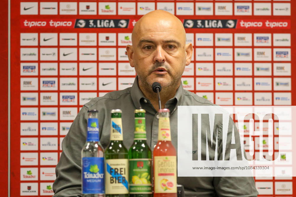 Rui Mota, Head Coach of SV Waldhof Mannheim, Post-Match Press Conference: Soccer 3. Liga, Matchday 8, SG Sonnenhof Großaspach vs. SV Waldhof Mannheim on October 10, 2026, at the WIRmachenDRUCK Arena in Aspach Großaspach, Germany; Aspach Großaspach WIRmachenDRUCK Arena, Germany