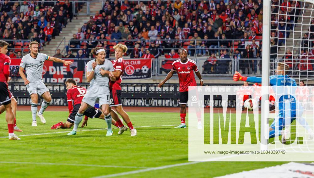 Soccer Season 2026–2027, Matchday 2, Bundesliga, Matchday 7: 1. FC Nürnberg (FCN) vs. VfL Wolfsburg (Wob, Wolves) Sports photo by Zink DaMa . DFL regulations prohibit any use of photographs as image sequences and or quasi-video; for editorial use only Goal: Shot on goal for the 0–1; Goal scorer: Hauke Wahl 6, VfL Wolfsburg vs. Jan Reichert 1, 1 FC Nuremberg (FCN)