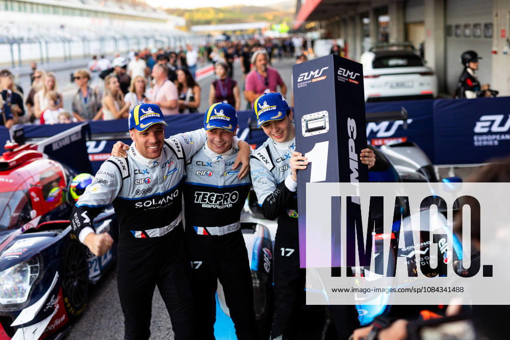 AUTO - ELMS - 4 HOURS OF PORTIMAO 2026 17 LANCHERE Paul (fra), JACOBY Alexander (bra), IGLESIAS Louis (fra), CLX Motorsport, Ligier JS P325 - Toyota, LMP3, celebration winner during the 4 Hours of Portimao 2026, 6th round of the 2026 European Le Mans Series on the Autodromo Internacional do Algarve from October 8 to 10, 2026 in Portimao, Portugal -