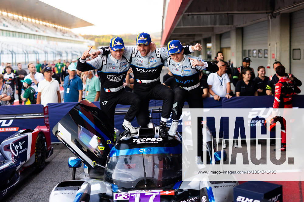 AUTO - ELMS - 4 HOURS OF PORTIMAO 2026 17 LANCHERE Paul (fra), JACOBY Alexander (bra), IGLESIAS Louis (fra), CLX Motorsport, Ligier JS P325 - Toyota, LMP3, celebration winner during the 4 Hours of Portimao 2026, 6th round of the 2026 European Le Mans Series on the Autodromo Internacional do Algarve from October 8 to 10, 2026 in Portimao, Portugal -