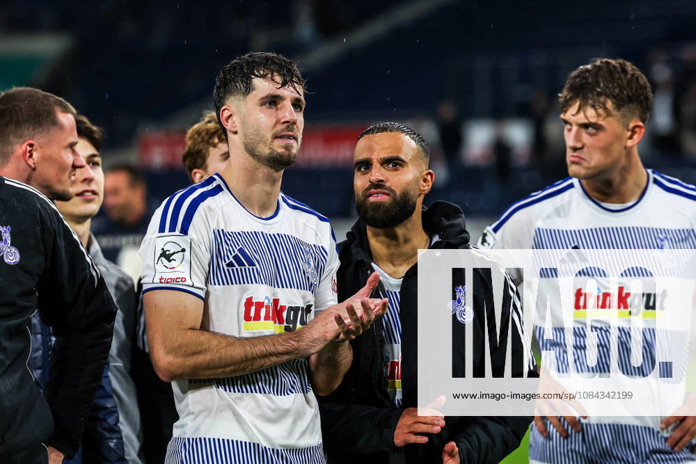 Sports, Soccer, 3rd Division, 2026–2027 Season, Matchday 8: MSV Duisburg vs. TSG 1899 Hoffenheim II, October 10, 2026, Schauinsland Reisen Arena Tobias Fleckstein MSV Duisburg, 5 Ramien Safi MSV Duisburg, 19 Ben Schlicke MSV Duisburg, 40 Duisburg Schauinsland Reisen Arena North Rhine-Westphalia Germany