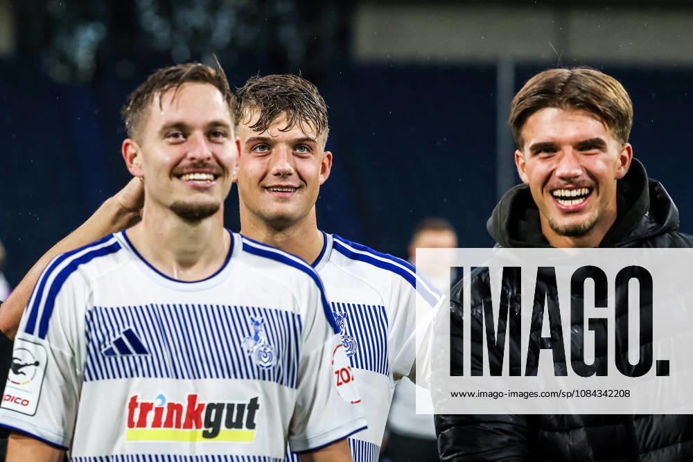 Sports, Soccer, 3rd Division, 2026–2027 Season, Matchday 8: MSV Duisburg vs. TSG 1899 Hoffenheim II, October 10, 2026, Schauinsland Reisen Arena, Aljaz Casar (MSV Duisburg), 8 Ben Schlicke (MSV Duisburg), 40 Laurenz Jennissen (MSV Duisburg), 21 Duisburg, Schauinsland Reisen Arena, North Rhine-Westphalia, Germany
