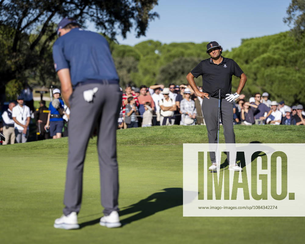 Golf 2026: Open De Espana: Day Three MADRID, SPAIN - OCTOBER 10: Eugenio Chacarra of Spain (R) looks at Jacob Skov Olesen of Denmark (L) on day three of the Open de Espana presented by Madrid at Club de Campo Villa de Madrid on October 10, 2026 in Madrid, Spain. Madrid Club de Campo Villa de Madrid Madrid Spain