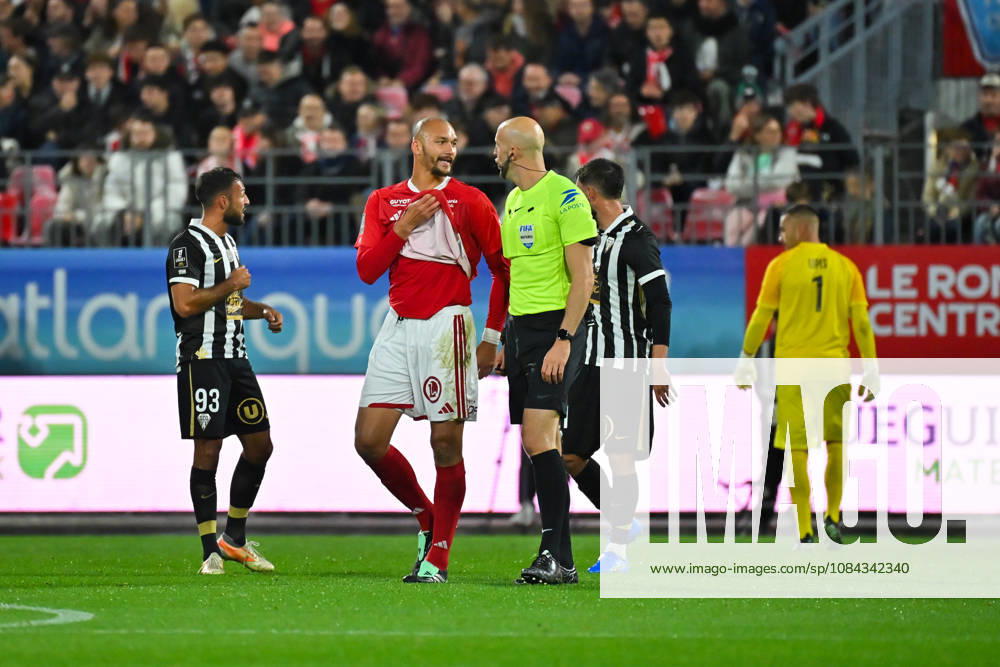 Stade Brestois 29 v Angers SCO - Ligue 1 McDonald s 2026 2027 Eric Wattellier referee and Ludovic AJORQUE of Brest celebrate after scores during Ligue 1 McDonald s match between Brest and Angers at Stade Francis-Le Ble on October 10, 2026 in Brest, France. Brest France