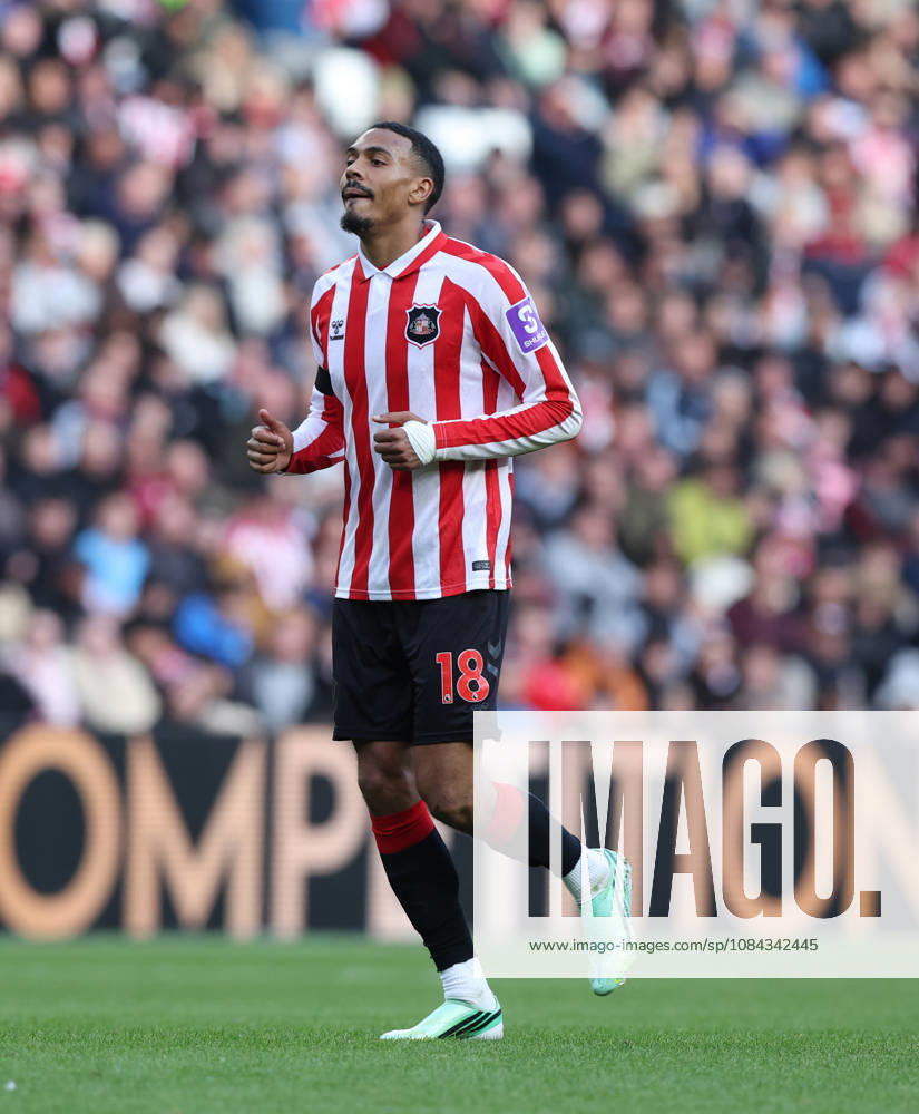 Sunderland, England, 10th October 2026. Wilson Isidor of Sunderland during the Sunderland vs Brighton and Hove Albion Premier League match at the Stadium Of Light, Sunderland. Picture credit should read: Nigel Roddis Sportimage . SPI_048_NR_SUND_BRIG SPI-5059-0048