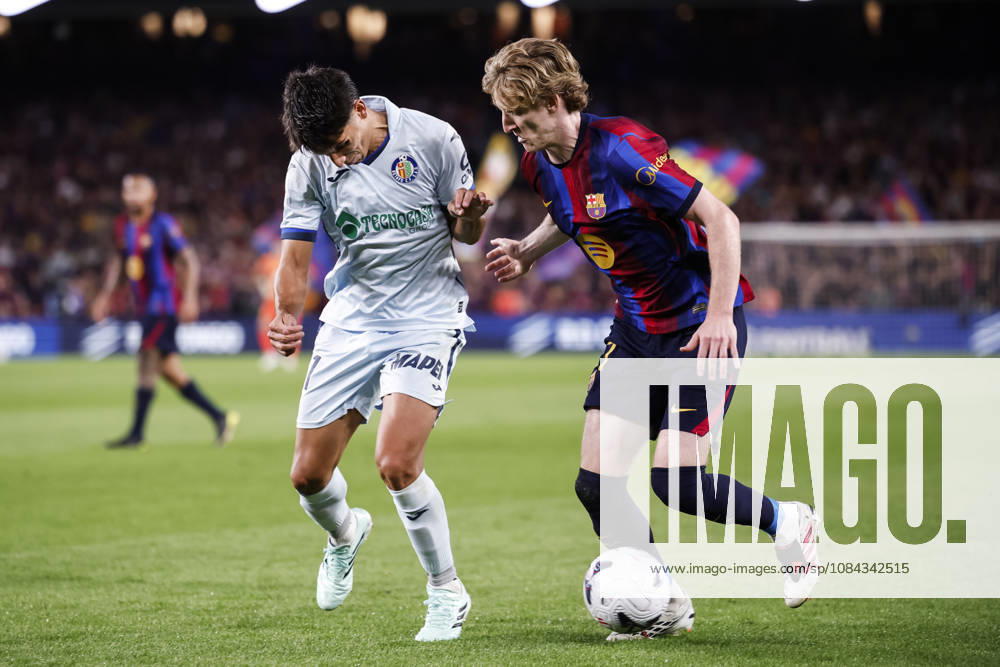 Anthony Gordon of FC Barcelona, Barca in action during the Spanish league, LaLiga EA Sports, football match played between FC Barcelona and Getafe CF at Spotify Camp Nou stadium on October 10, 2026 in Barcelona, Spain. FC Barcelona V Getafe CF - LaLiga EA Sports - ZUMAa181 20261010_zaa_a181_123