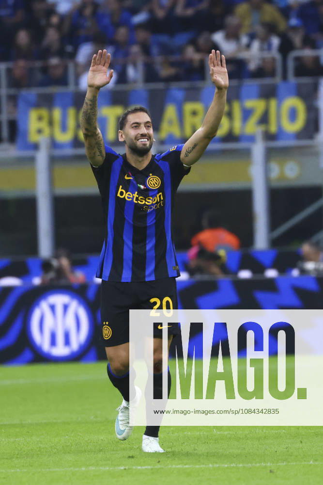 FC Internazionale v Parma Calcio - Serie A 2026 27 Hakan Calhanoglu celebrates a goal during the Serie A match between FC Internazionale and Parma Calcio at Giuseppe Meazza in Milano, Italy, on October 10, 2026. Milano Milano Italy