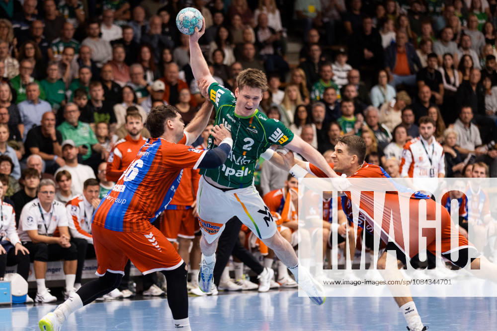 Oskar NEUDECK, FRISCH AUF Goeppingen, 02, scores a goal, play, shot on goal GER, FRISCH AUF Goeppingen vs. SG BBM Bietigheim, Handball, Bundesliga, OPEL HBL, Matchday 8, 2026–2027 season, October 10, 2026, GER, FRISCH AUF Goeppingen vs. SG BBM Bietigheim, Handball, Bundesliga, OPEL HBL, Matchday 8, 2026–2027 season, October 10, 2026, Goeppingen