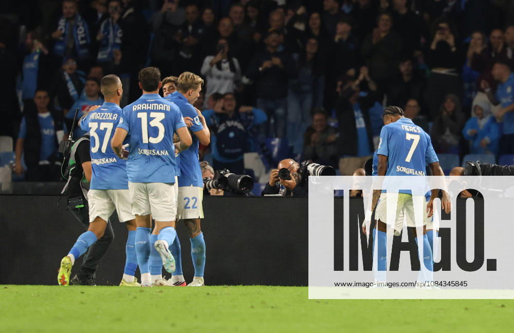 Goal the Noa Lang of SSC Napoli during the 2026 27 Serie A match between SSC Napoli and FC Frosinone, played on October 10, 2026, at the Stadio Diego Armando Maradona in Naples Serie A Football Match †2026 27 Season: Napoli Vs. Frosinone - ZUMAs236 20261010_aap_s236_050