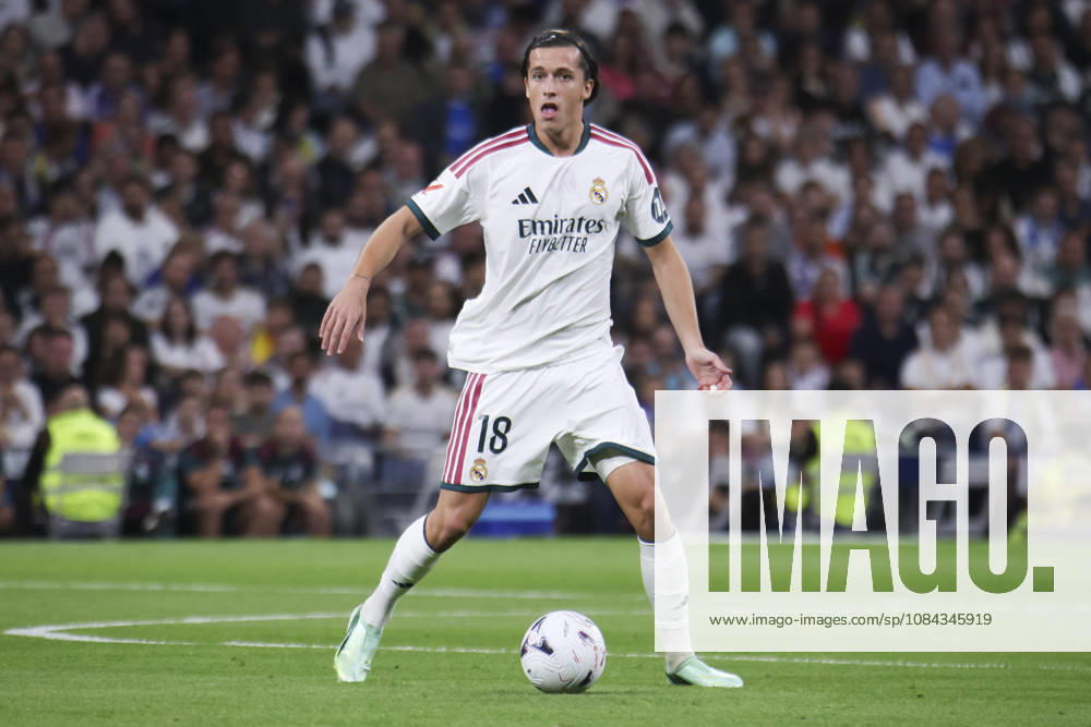 Real Madrid vs. Villarreal, La Liga EA Sports 2026, October 10, 2026, Santiago Bernabéu Stadium, Madrid, Spain Álvaro Carreras of Real Madrid during the La Liga EA Sports match between Real Madrid and Villarreal at Santiago Bernabéu Stadium on October 10, 2026, in Madrid, Spain Madrid Santiago Bernabéu Stadium Madrid Spain