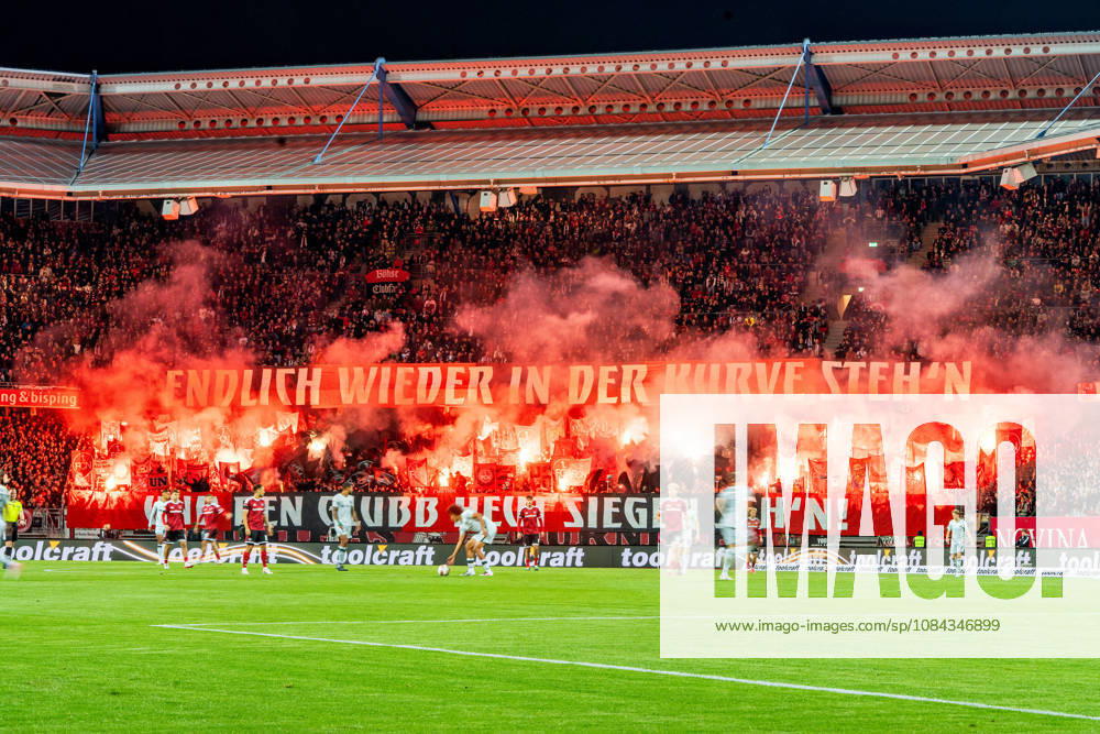 Home fans of 1 FC Nuremberg, GER, 1 FC Nuremberg vs. VfL Wolfsburg, soccer, 2. Bundesliga, Matchday 7, 2026–2027 season, October 10, 2026, DFL regulations prohibit any use of photographs as image sequences and or quasi-video, GER, 1 FC Nuremberg vs. VfL Wolfsburg, soccer, 2. Bundesliga, Matchday 7, 2026–2027 season, October 10, 2026, Nuremberg