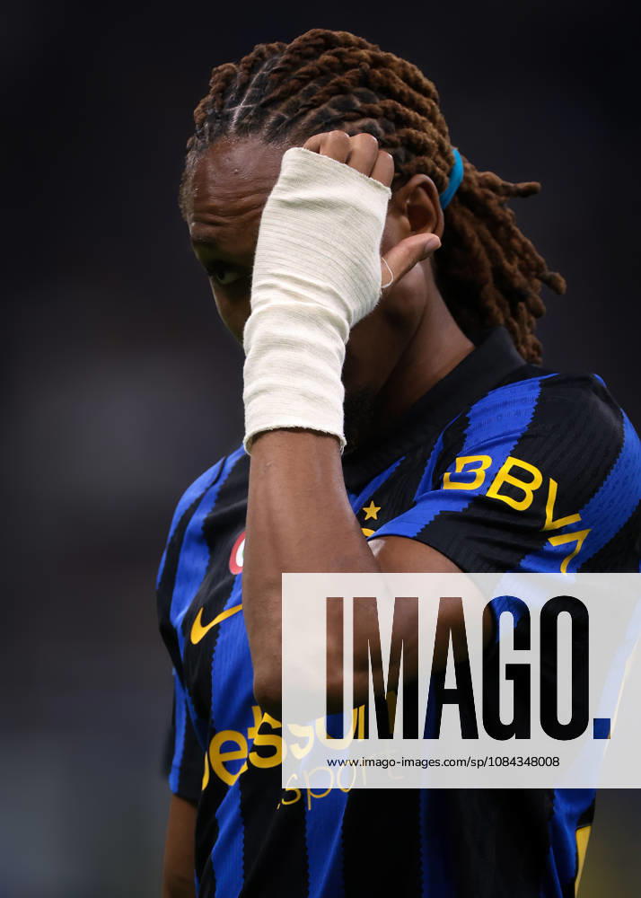 FC Internazionale v Parma Calcio 1913 - Serie A - Season 2026-2027 Milan, Italy, 10th October 2026. Djed Spence of FC Internazionale reacts during the FC Internazionale vs Parma Calcio 1913 Serie A match at Giuseppe Meazza, Milan. Picture credit should read: Jonathan Moscrop Milan Stadio Giuseppe Meazza Italy