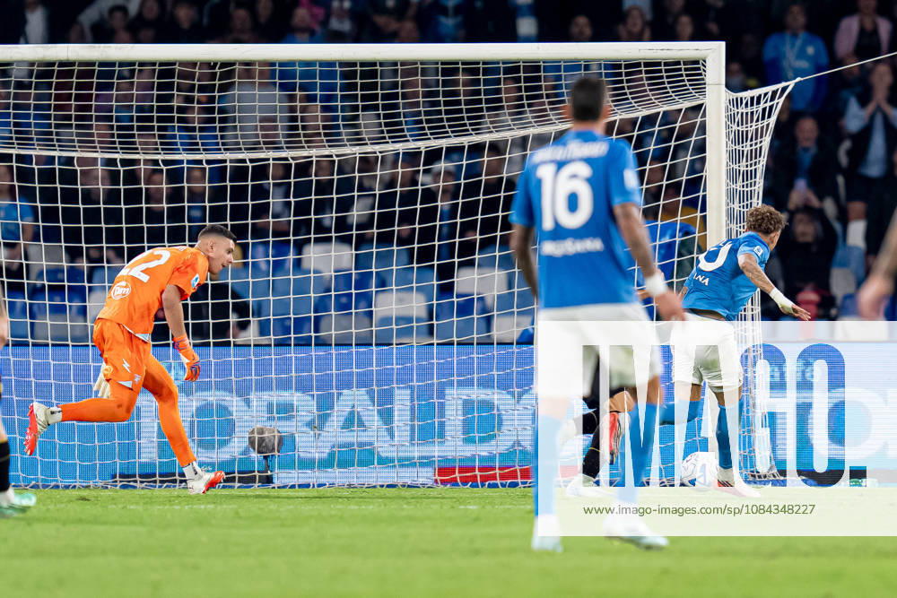 Napoli v Frosinone - Serie A Enilive Noa Lang of SSC Napoli scores second goal during the Serie A Enilive match between Napoli and Frosinone at Stadio Diego Armando Maradona on October 10, 2026 in Naples, Italy Naples Stadio Diego Armando Maradona Campania Italy