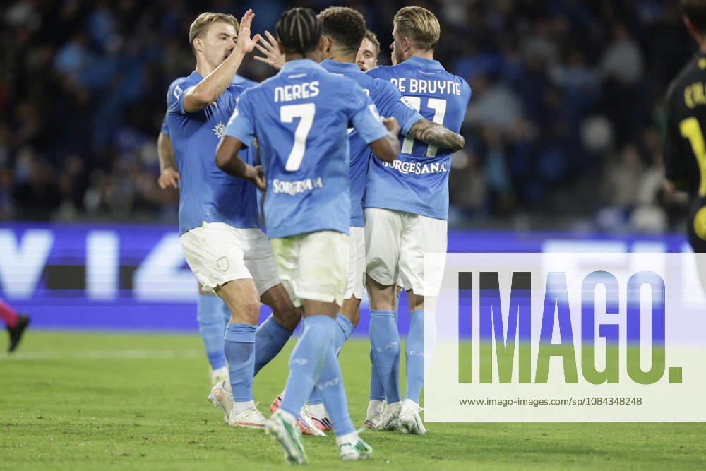 SOCCER - Serie A - SSC Napoli vs. Frosinone Calcio Photo by IPA ABACAPRESS.COM89517604 - Napoli s Belgian midfielder Kevin De Bruyne celebrates after scoring the goal that made the score 1-0 during the Serie A soccer match between SSC Napoli and Frosinone at the Diego Armando Maradona Stadium in Naples, southern Italy, on October 10, 2026. Naples Italy