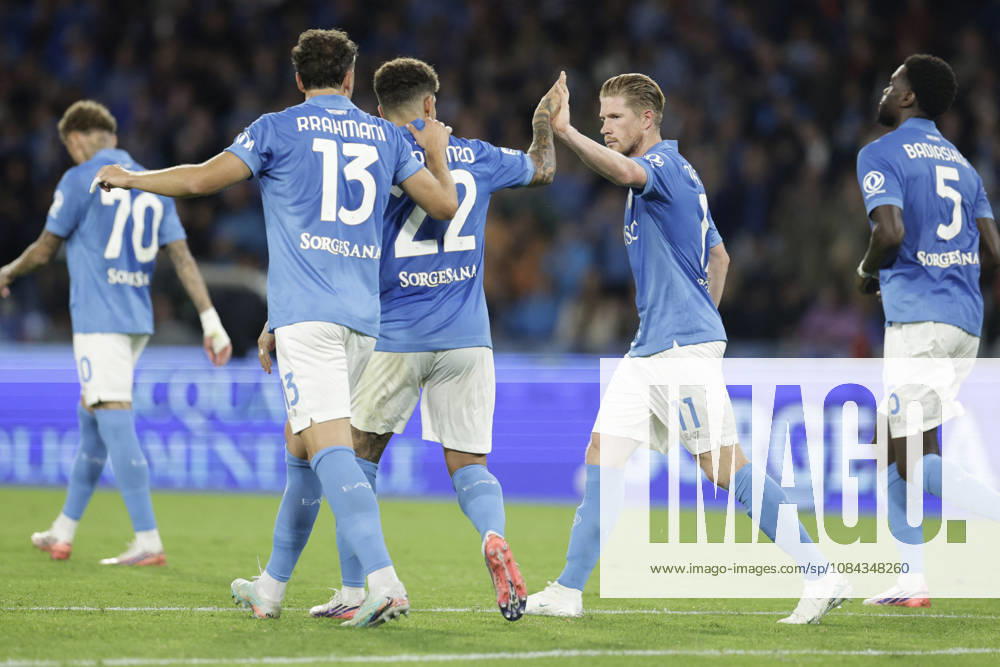 SOCCER - Serie A - SSC Napoli vs. Frosinone Calcio Photo by IPA ABACAPRESS.COM89517608 - Napoli s Belgian midfielder Kevin De Bruyne celebrates after scoring the goal that made it 1-0 during the Serie A soccer match between SSC Napoli and Frosinone at the Diego Armando Maradona Stadium in Naples, southern Italy, on October 10, 2026. Naples Italy