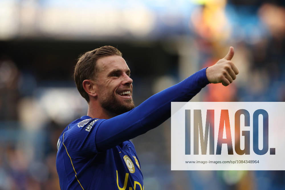 10th October 2026; Stamford Bridge, London, England; Premier League Football, Chelsea versus Bournemouth; Jordan Henderson of Chelsea applauding the Chelsea fans after the match JohnxPatrickxFletcher