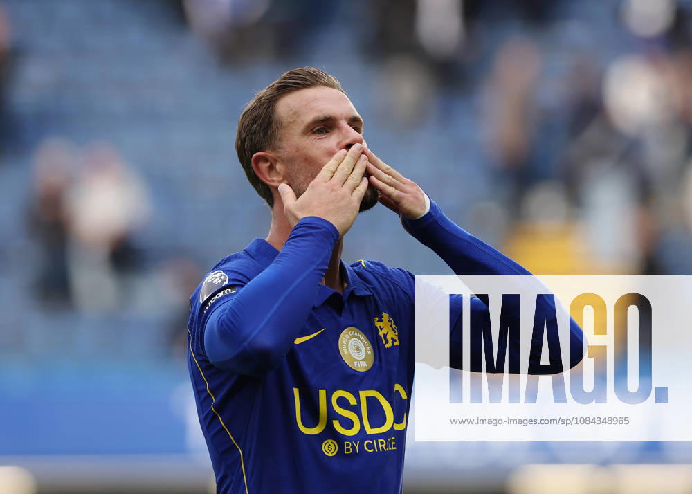 10th October 2026; Stamford Bridge, London, England; Premier League Football, Chelsea versus Bournemouth; Jordan Henderson of Chelsea blowing a kiss to the Chelsea fans after the match JohnxPatrickxFletcher