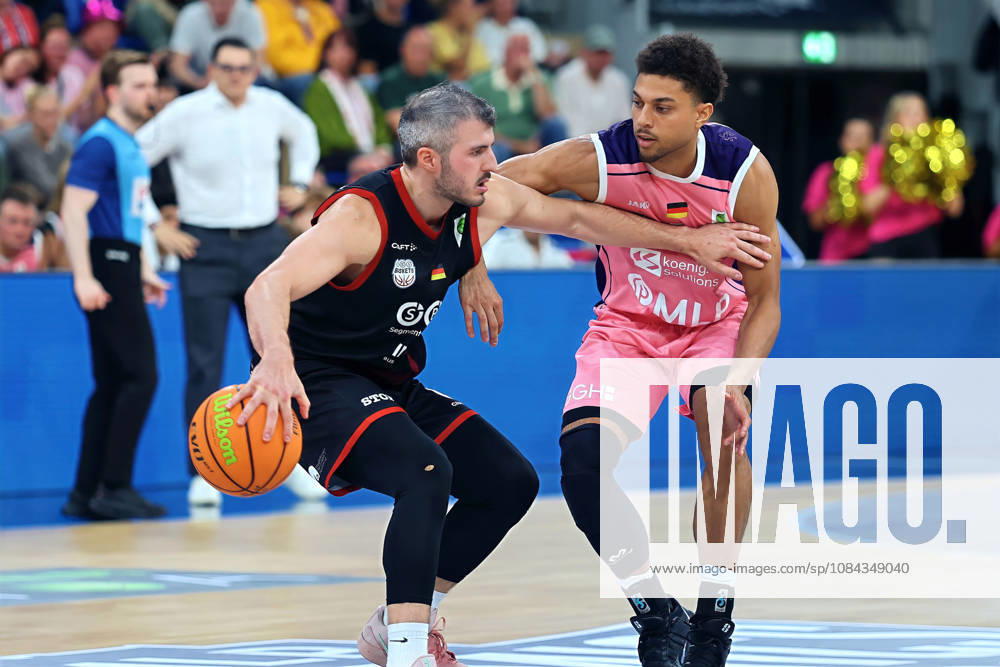 From left: Martin Bogdanov, SBB Baskets Wolmirstedt, 6; Kevin McClain, MLP Academics Heidelberg, 03 GER BBL MLP Academics Heidelberg SBB Baskets Wolmirstedt Basketball Barmer 2 Basketball Bundesliga ProA Matchday 4, 2026–2027 Season, October 10, 2026 GER MLP Academics Heidelberg SBB Baskets Wolmirstedt, Basketball Barmer 2 Basketball Bundesliga ProA Matchday 4, 2026–2027 Season, October 10, 2026, Heidelberg