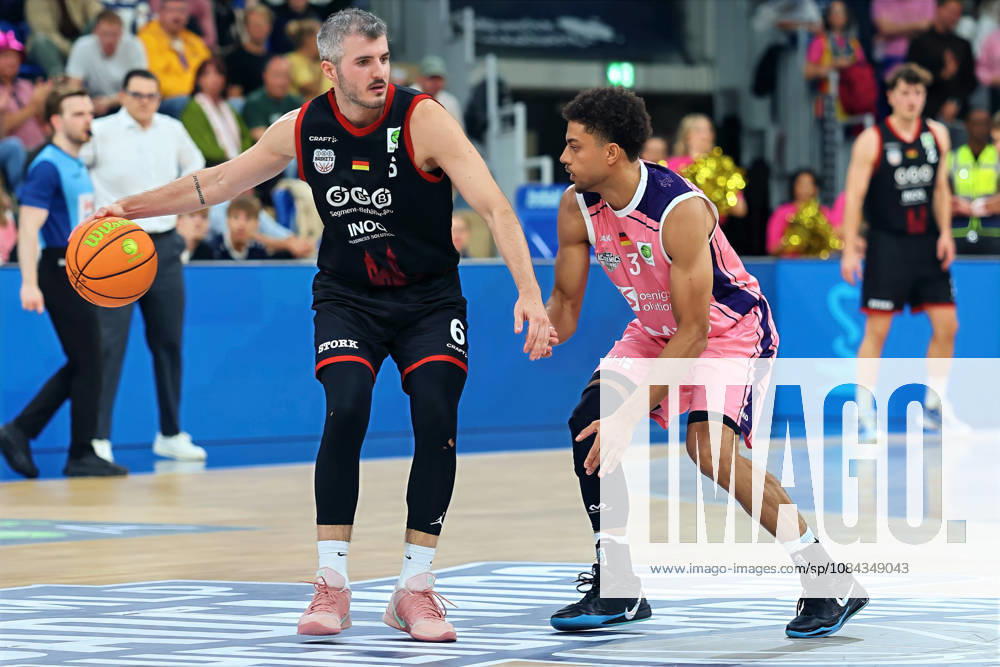 From left: Martin Bogdanov, SBB Baskets Wolmirstedt, 6; Kevin McClain, MLP Academics Heidelberg, 03 GER BBL MLP Academics Heidelberg SBB Baskets Wolmirstedt Basketball Barmer 2 Basketball Bundesliga ProA Matchday 4, 2026–2027 Season, October 10, 2026 GER MLP Academics Heidelberg SBB Baskets Wolmirstedt, Basketball Barmer 2 Basketball Bundesliga ProA Matchday 4, 2026–2027 Season, October 10, 2026, Heidelberg
