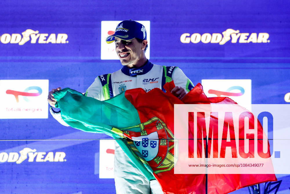 AUTO - ELMS - 4 HOURS OF PORTIMAO 2026 17 LANCHERE Paul (fra), JACOBY Alexander (bra), IGLESIAS Louis (fra), CLX Motorsport, Ligier JS P325 - Toyota, LMP3, 05 FERNANDES CAUTELA Josà (por), RODELLA Alvise (uae), PEDERSEN Mikkel Gaarde (den), Rinaldi Racing, Ligier JS P325 - Toyota, LMP3, 04 RAMMO Antti (est), FAVRE Romain (fra), HENRION Gillian (fra), DKR Engineering, Ligier JS P325 - Toyota, LMP3, podium, portrait celebration during the 4 Hours of Portimao 2026, 6th round of the 2026 European Le Mans Series on the Autodromo Internacional do Algarve from October 8 to 10, 2026 in Portimao, Portugal - PortimaoPortugal