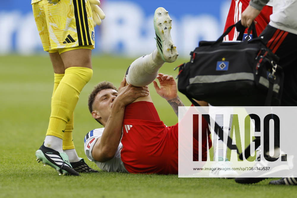 Nicolai Remberg (HSV), injured, in the Bundesliga match between TSG 1899 Hoffenheim and Hamburger SV at the PreZero Arena, Sinsheim, Germany, on October 10, 2026, in action during the Bundesliga match between TSG 1899 Hoffenheim and Hamburger SV at the PreZero Arena, Sinsheim, Germany, on October 10, 2026. DFB and DFL regulations prohibit any use of photographs as image sequences and or quasi-video,