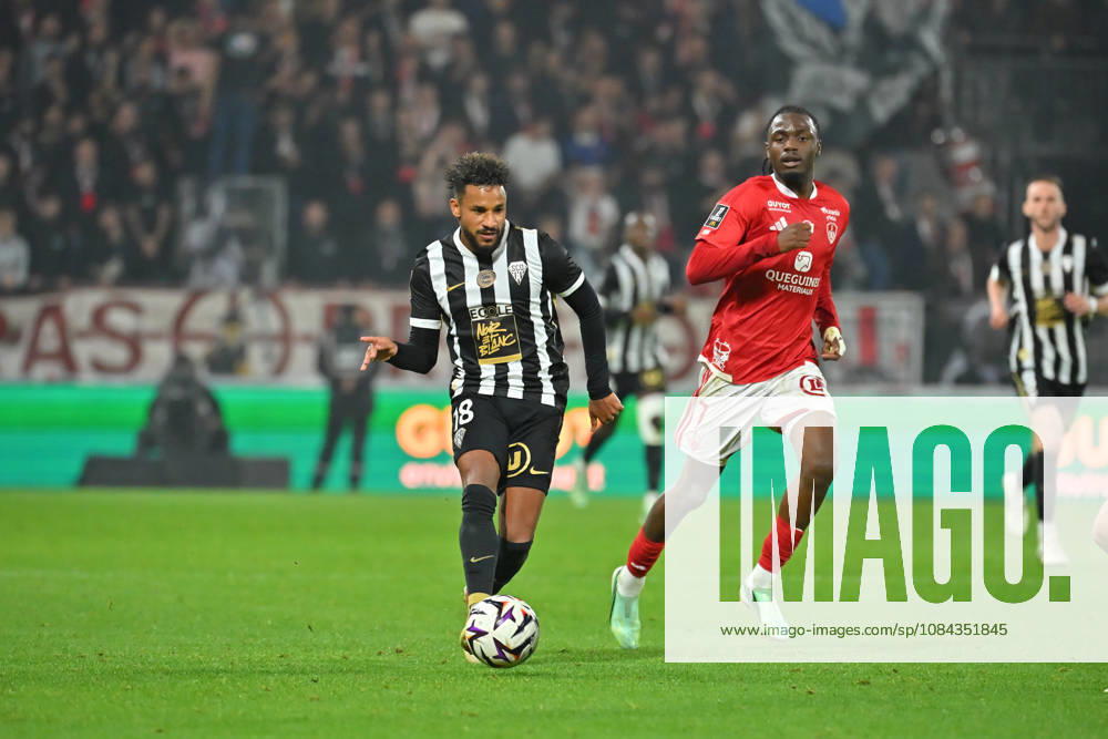 Stade Brestois 29 v Angers SCO - Ligue 1 McDonald s 2026 2027 Joseph NONGE of Brest and Jim Allevinah of Angers during Ligue 1 McDonald s match between Brest and Angers at Stade Francis-Le Ble on October 10, 2026 in Brest, France. Brest France