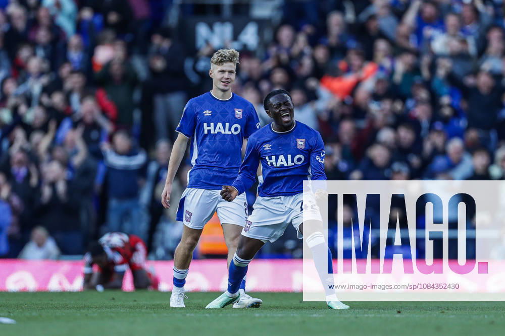 10th October 2026; Portman Road, Ipswich, Suffolk, England; Premier League Football, Ipswich Town versus Fulham; Abdoul Ouattara of Ipswich Town celebrates scoring a goal AndyxSkinner