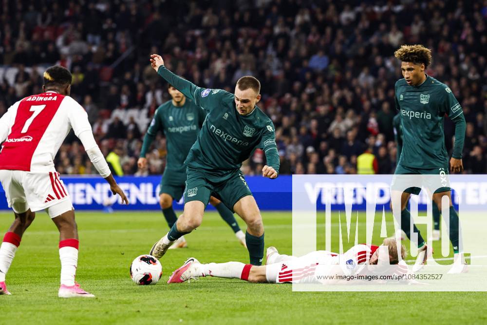 AMSTERDAM - (lr) Darko Nejašmić of NEC Nijmegen, Davy Klaassen of Ajax during the Dutch Eredivisie match between AFC Ajax and NEC Nijmegen at the Johan Cruijff ArenA on October 10, 2026 in Amsterdam, the Netherlands. MAURICE VAN STEEN ANP Eredivisie 2026 27 ANPxSportx IVx 572069934 originalFilename: 572069934