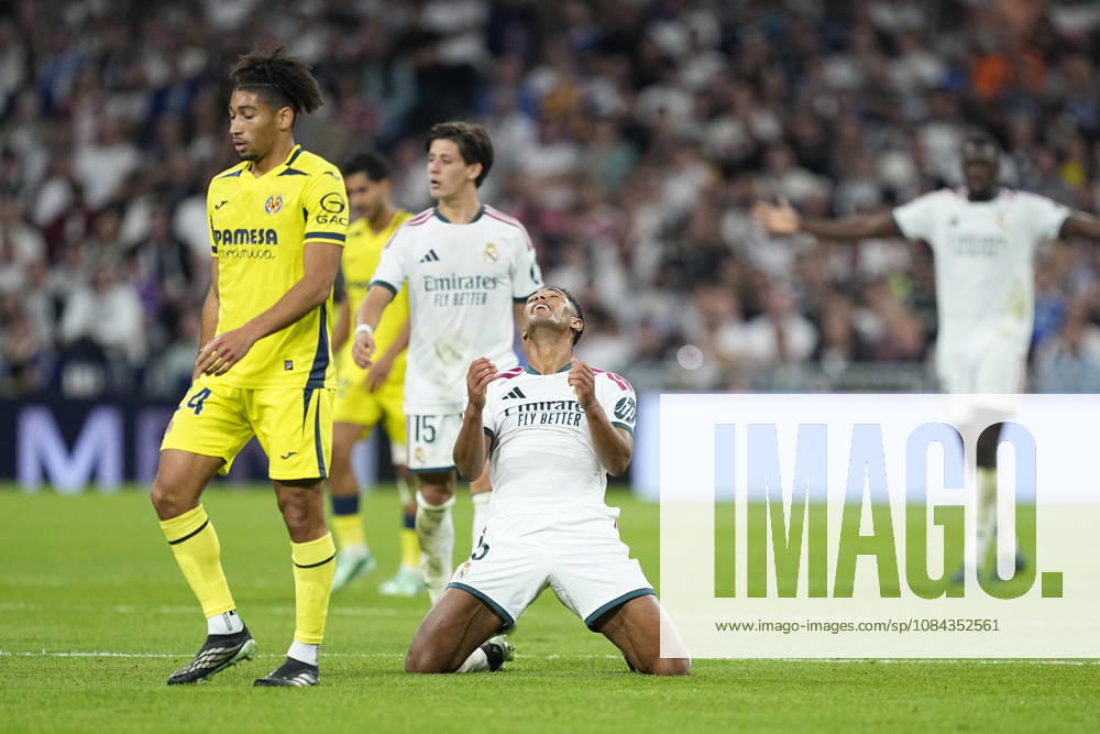 Jude Bellingham of Real Madrid CF laments during the Spanish League, LaLiga EA Sports, football match between Real Madrid and Villarreal CF at Bernabeu stadium on October 10, 2026, in Madrid, Spain. Real Madrid V Villarreal CF - LaLiga EA Sports - ZUMAa181 20261010_zaa_a181_240