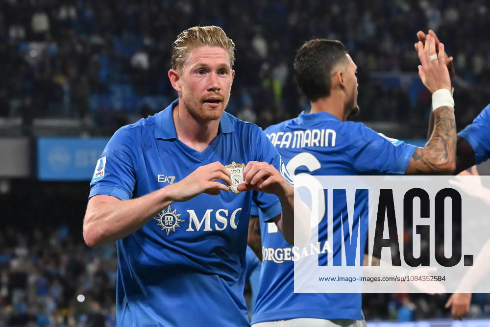 10th October 2026; Stadio Diego Armando Maradona, Naples, Italy; Italian Serie A Football, Napoli versus Frosinone; Kevin De Bruyne of S.S.C. Napoli celebrates after scoring the goal of 3-0 DomenicoxCippitelli