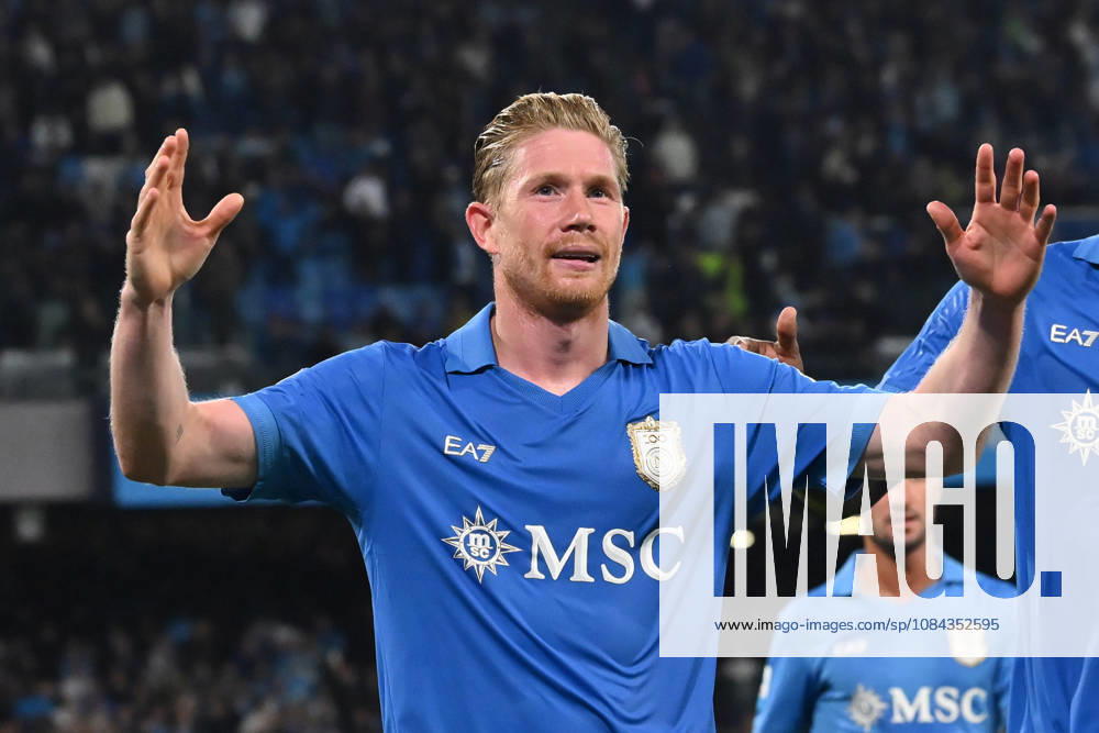 10th October 2026; Stadio Diego Armando Maradona, Naples, Italy; Italian Serie A Football, Napoli versus Frosinone; Kevin De Bruyne of S.S.C. Napoli celebrates after scoring the goal of 3-0 DomenicoxCippitelli