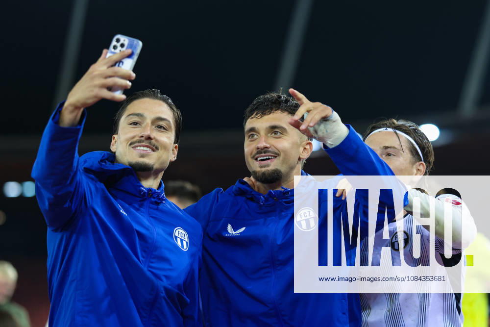 FC Zurich vs. FC Thun, Brack Super League, October 10, 2026: Kevin Spadanuda (17, FC Zurich, left) and Bledian Krasniqi (7, FC Zurich during the Brack Super League soccer match between FC Zurich and FC Thun on October 10, 2026, at Letzigrund Stadium, Zurich, Switzerland Zurich Letzigrund Stadium Zurich Switzerland