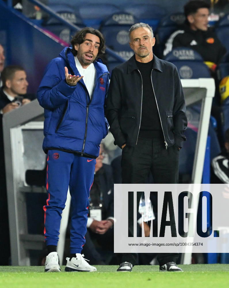 PSG v Le Mans FC - French Ligue 1 PARIS, FRANCE - OCTOBER 10: Luis Enrique (R), head coach of Paris Saint - Germain, in action during the French Ligue 1 (L1) soccer match between Paris Saint-Germain (PSG) and Le Mans FC at Parc des Princes stadium in Paris, France on October 10, 2026. Mustafa Yalcin Anadolu Paris France. Editorial use only. Please get in touch for any other usage.