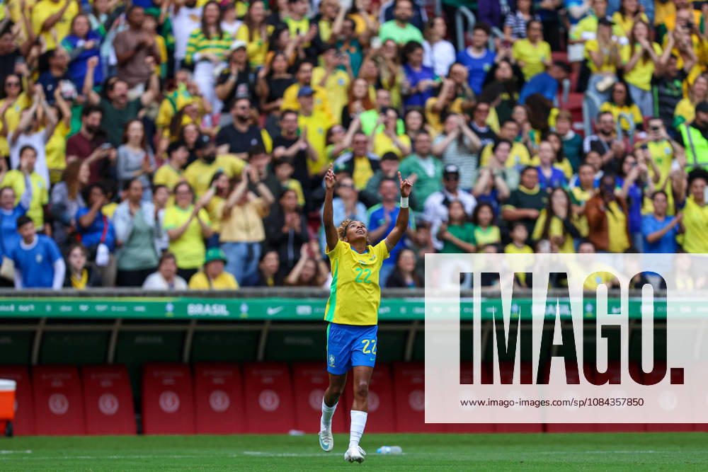 10th October 2026; Beira-Rio Stadium, Porto Alegre, Brazil; Friendlies Women Football, Brazil versus Argentina; Luany Rosa of Brazil celebrates his goal in the 26th minute to go up 1-0 MaxxPeixoto