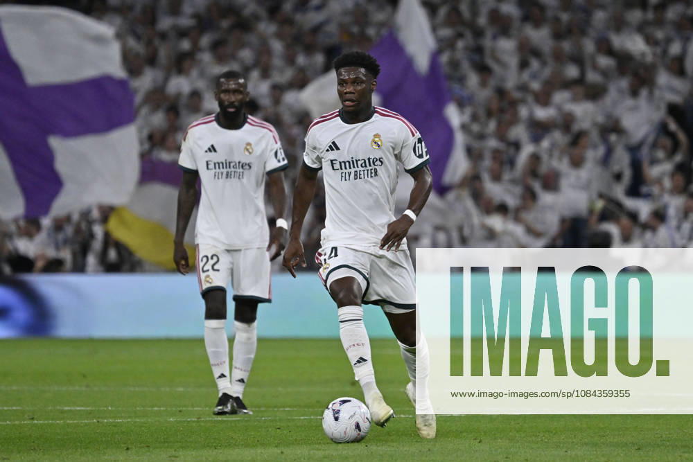 14 AURELIEN TCHOUAMENI of Real Madrid CF in action during the match on Matchday 8 of the 2026-27 National League First Division Championship between REAL MADRID C.F. and VILLARREAL CF, played at the Bernabeu Stadium on October 10, 2026, in Madrid, Spain. REAL MADRID C.F. Vs. VILLARREAL CF - 2026 27 National League First Division Championship 10.10.26 - ZUMAc312 20261010_zsp_c312_178