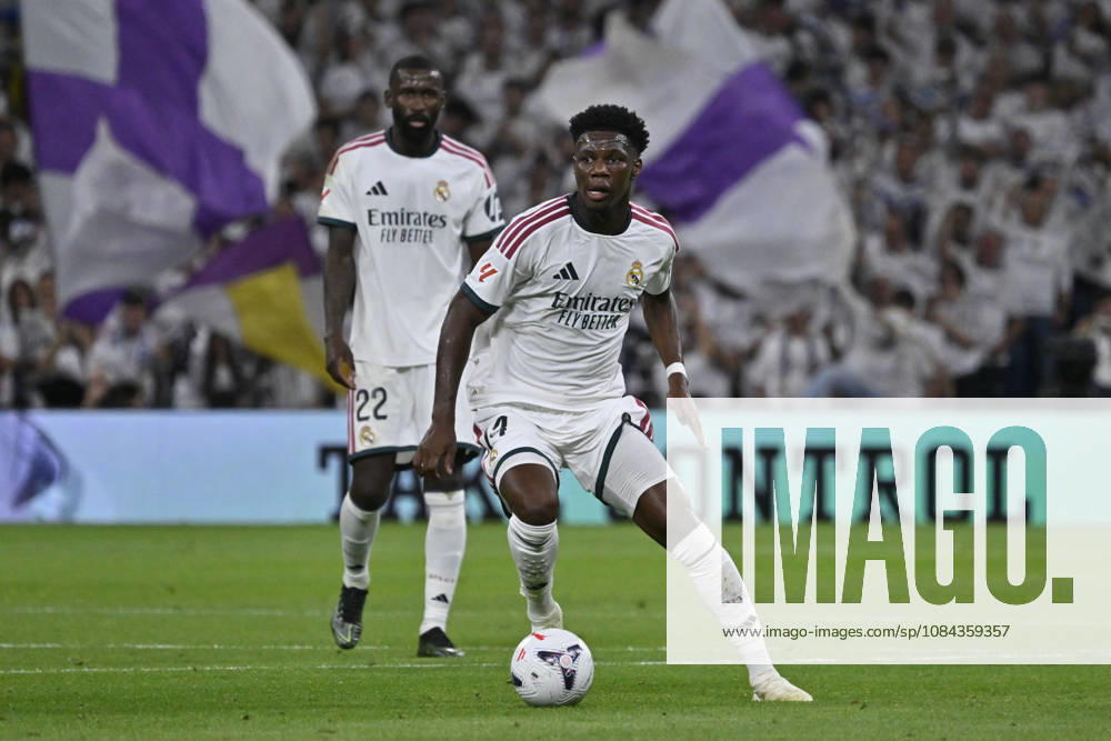 14 AURELIEN TCHOUAMENI of Real Madrid CF in action during the match on Matchday 8 of the 2026-27 National League First Division Championship between REAL MADRID C.F. and VILLARREAL CF, played at the Bernabeu Stadium on October 10, 2026, in Madrid, Spain. REAL MADRID C.F. Vs. VILLARREAL CF - 2026 27 National League First Division Championship 10.10.26 - ZUMAc312 20261010_zsp_c312_180