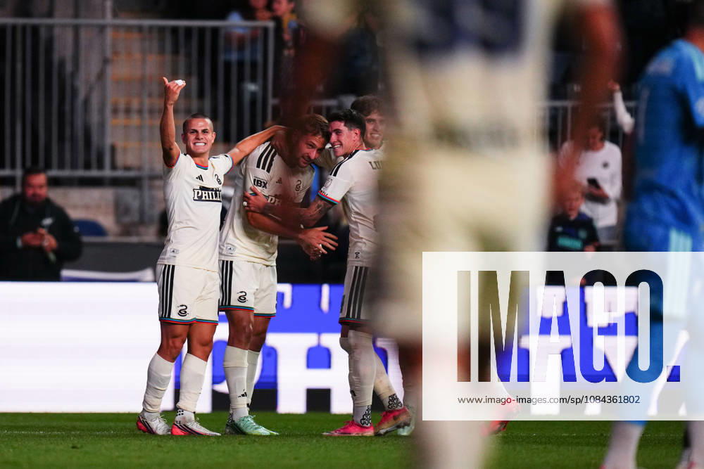 Philadelphia Union Midfielder Cavan Sullivan (6) waves to Philadelphia Union Defender Frankie Westfield (39) to join the celebration during the first half of an MLS, Fussball Herren, USA match against Real Salt Lake at Subaru Park in Chester, Pennsylvania. CSM Chester United States of America - ZUMAc04_ 20261010_zma_c04_269
