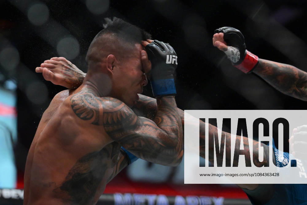 ANDRE FILI defeats KAI KAMAKA III by KO, Round 2, :22 during UFC Fight Night night the Meta APEX in Las Vegas. UFC Fight Night: Andre Fili Defeats Kai Kamaka III By KO - ZUMAo117 20261010_zsp_o117_004