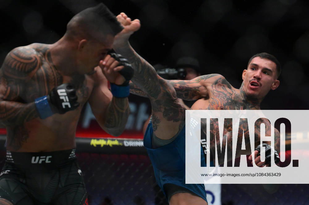 ANDRE FILI defeats KAI KAMAKA III by KO, Round 2, :22 during UFC Fight Night night the Meta APEX in Las Vegas. UFC Fight Night: Andre Fili Defeats Kai Kamaka III By KO - ZUMAo117 20261010_zsp_o117_005
